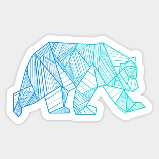 Geometric Bear Wild Alaska Mountain Animal Hipster Gay Bear | BearlyBrand Sticker